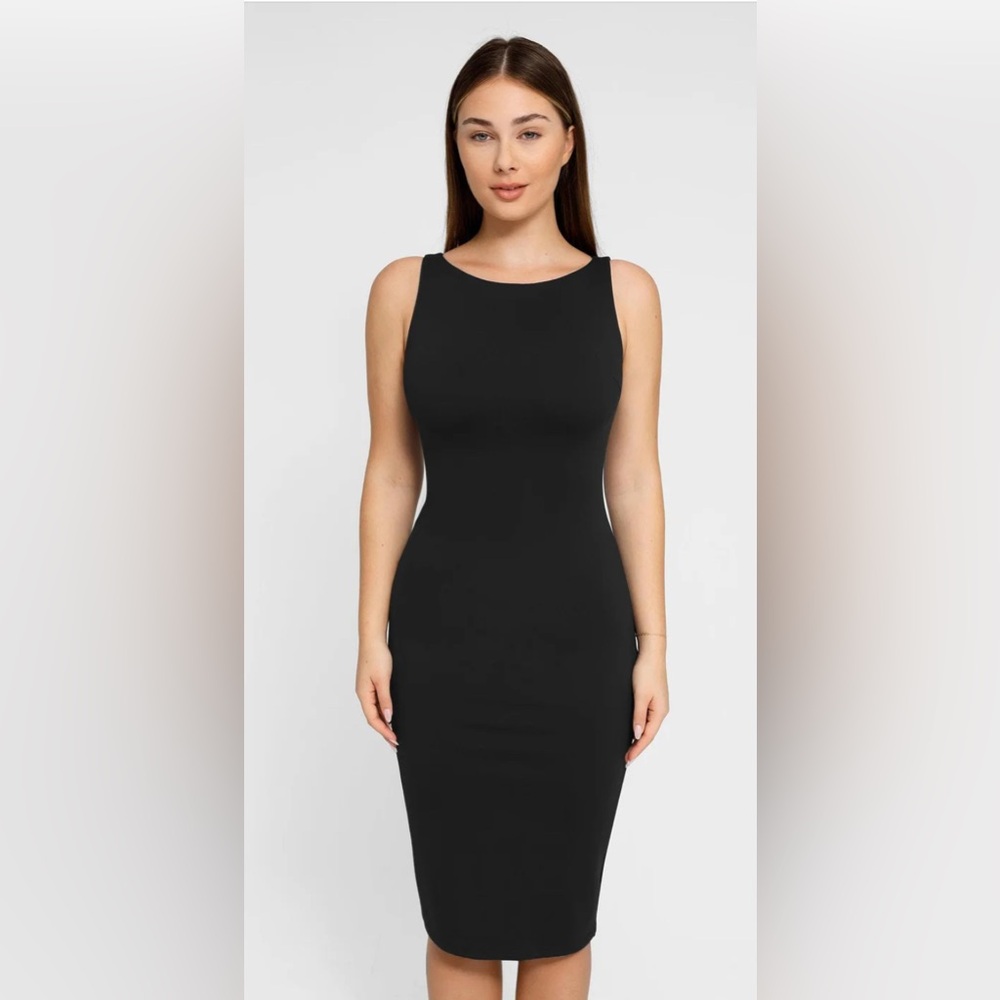 Popilush The Shapewear Dress Workwear Sleeveless Midi size S Built in Shapewear